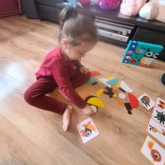 Dřevěné puzzle GEOMETRICKÉ POSTAVY ZVÍŘAT