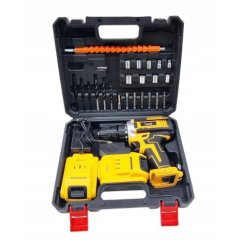 Aku vrtací šroubovák + 2 baterie, kufřík + příslušenství