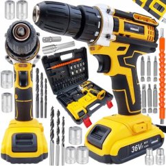Aku vrtací šroubovák + 2 baterie, kufřík + příslušenství