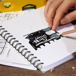 Ocelová multifunkční karta Wallet Ninja 18v1