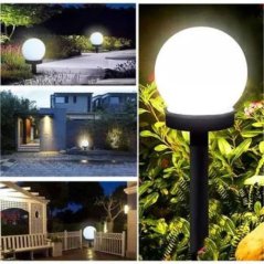 Solárne záhradné svetlo v tvare gule - 4KS