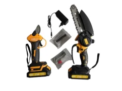 Aku zahradnické nůžky a pilka + 2x baterie