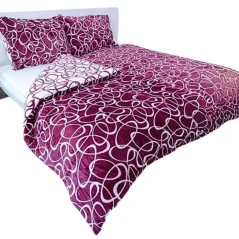 Francouzské povlečení Mikroplyš Flanel - Kirsty ostružinová